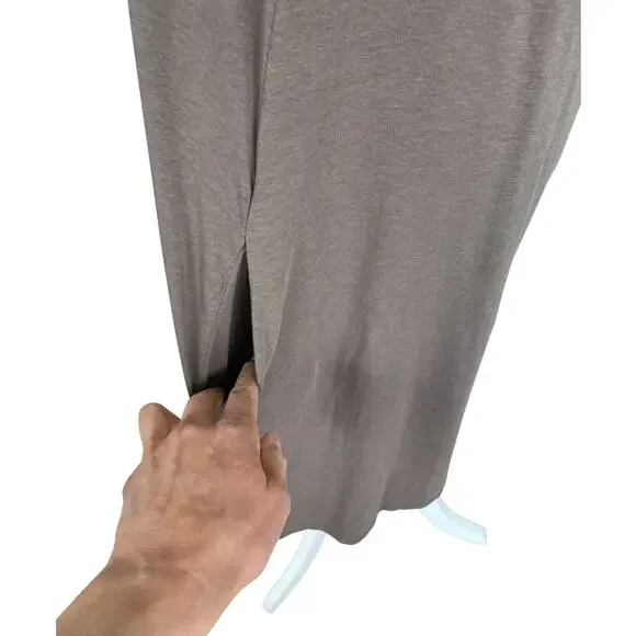 Garnet Hill Jersey Knit Sleeveless Shift Dress Brown Sz M Vacation Resort Casual - Picture 5 of 10